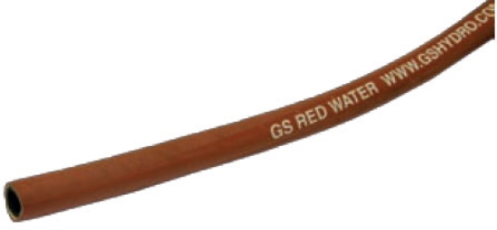 Vann slange 10(8) BAR 1" gummi rød 25/36