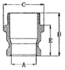 Camlock HAN m/ utv. 2" gjenge AISI316 Type F