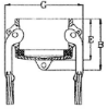 Camlock Hette 1" AISI316 Type DC