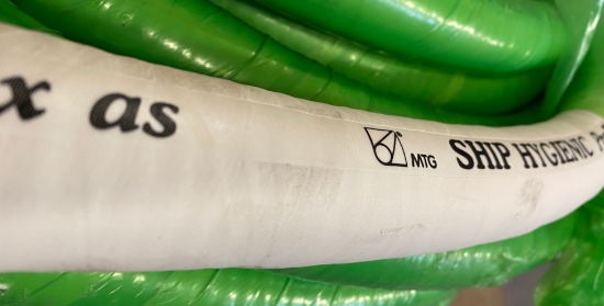 Sanitærslange hvit 38mm  gass og lukttett   38/49
