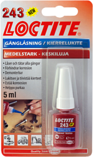 Loctite 243 skruesikring medium 5ml