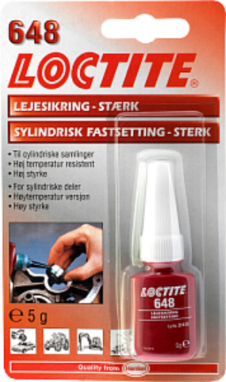 Loctite 648 lagerlås 5gr høytem/styrke