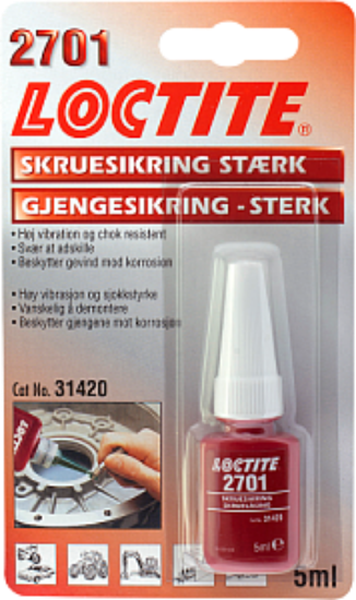 Loctite 2701 skruesikring sterk 5 gr