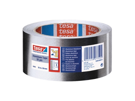 Alum. tape TESA 50mmx25meter, 63652 Flammehemmende