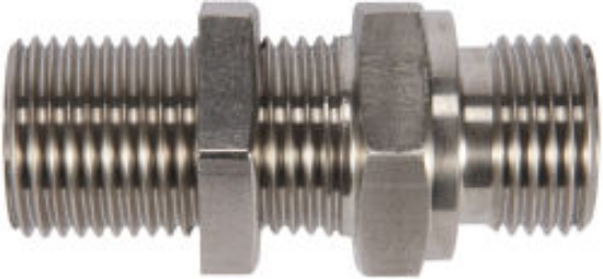 Skottgjennomfløring 3/8" BSP m kont.mutte AISI316