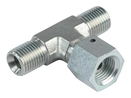 T - 1/2" BSP Svivel i senter M/F/M