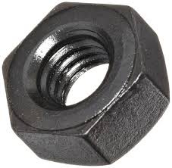 Mutter M64 DIN 934 8.8 Sort stign 6 mm