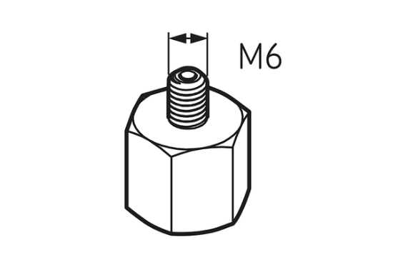 Overgangsnippel G1/4" x 6x1 mm