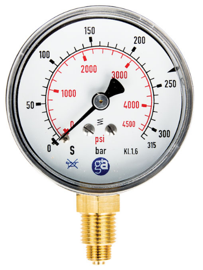 Bilde av Vakumeter -1 + 1,5 Bar uttak NED ø63mm