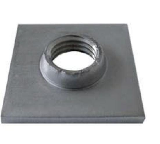 Bilde av Sveiseplate 30x30mm -M12 innv gjenge rustfri 304