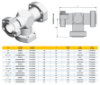 Bilde av T-rør KROPP reduksjon SAE 2"-1.1/2"-2" for retainring