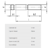 Bilde av Pinneskruer,sorte 5.8 Din 938  M6x30