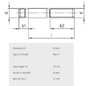 Bilde av Pinneskruer,sorte 8.8 Din 938  M16x35