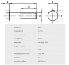 Bilde av Skruer,A4-80 Din 931 M6x75