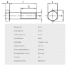 Bilde av Skruer,A4-80 Din 931 M8x55