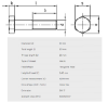 Bilde av Skruer,A4-80 Din 931 M10x80