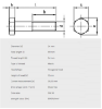 Bilde av Skruer,A4-80 Din 931 M24x90