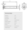 Bilde av Maskinskruer SH  ISO 14581 A4 M3x35 TX10