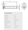 Bilde av Maskinskruer SH  ISO 14581 A4 M3x50 TX10