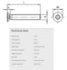 Bilde av Maskinskruer SH  ISO 14581 A4 M4x8 TX20