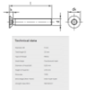 Bilde av Maskinskruer SH  ISO 14581 A4 M5x25 TX25