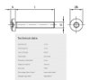 Bilde av Maskinskrue Pan ISO 14583 A4 M4x4 mm Tx20