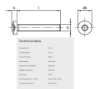 Bilde av Maskinskrue Pan ISO 14583  A4 M5x12 mm TX25