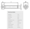 Bilde av Unbraco SYL Din 912 A4 80 M12x50