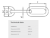 Bilde av Kjetting langlenket 3mm 316 DIN 763