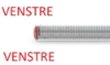 Bilde av Gjenget jern VENSTRE-LINKS A4/K70 DIN 976 M20x100