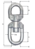 Bilde av Svivel rustfri 8mm - 5/16" WLL 0,5T  SF 5:1