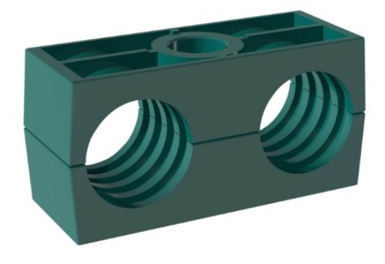 Bilde av Klammer, 16mm dobbel grønn plast