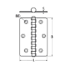 Bilde av Hengsel 60x80mm A2
