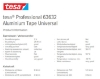Bilde av Alum. tape TESA 50mmx25meter, 30µm 63632 Flammehemmende