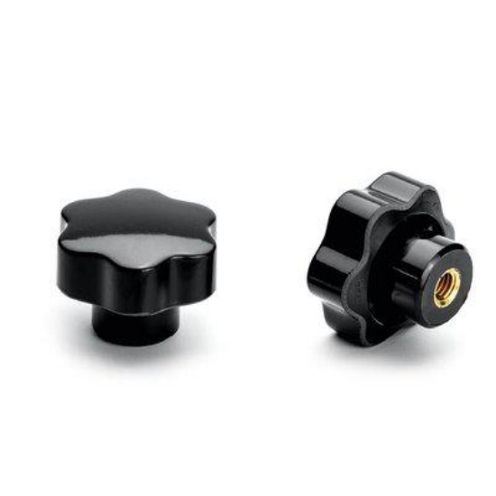 Bilde av Stjerneratt, plast,  M6 messing gjenge,  Ø32mm