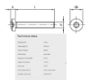 Bilde av Maskinskrue Pan ISO 14583 A4 M4x100 TX20