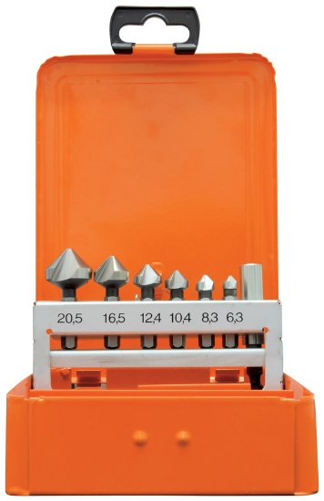 Bilde av Forsenkersett HSS-G 90° 1/4" 6-kant tange 7 deler