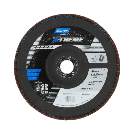 Bilde av Flapdisc Norton 180x22 Alu og Rustfritt K40