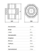 Bilde av Union 2" AISI316 Female/Female PTFE tetting